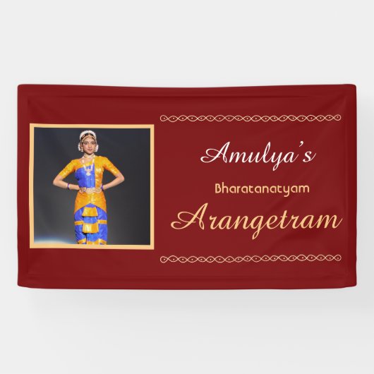 Bharatanatyam Arangetram Vinyl Banner (Horizontal)