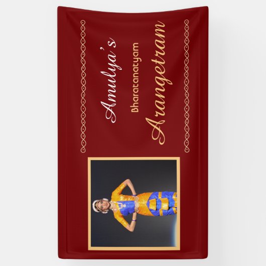 Bharatanatyam Arangetram Vinyl Banner (Vertikal)