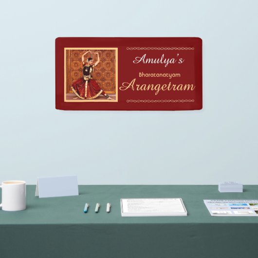 Bharatanatyam Arangetram Vinyl Banner, 61cm x 30cm Banner (Messe)