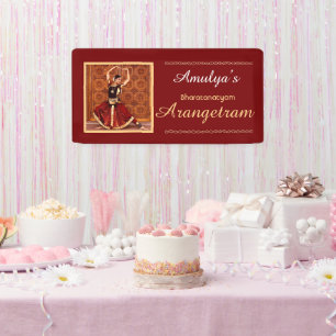 Bharatanatyam Arangetram-Vinylbanner, 61cm x 30cm Banner