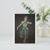Bharatanatyam Dancer Postkarte (Stehend Vorderseite)