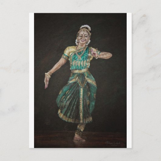 Bharatanatyam Dancer Postkarte (Vorderseite)
