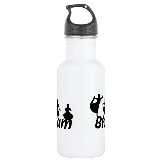 Bharatanatyam-Tänzer Edelstahlflasche (Rückseite)