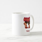 Bharatanatyam Tänzer füttern Design personalisiert Kaffeetasse (VorderseiteRechts)