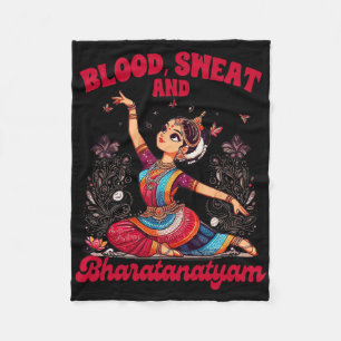 Bharatanatyam tanzt indisches Blut ein Schweiß und Fleecedecke