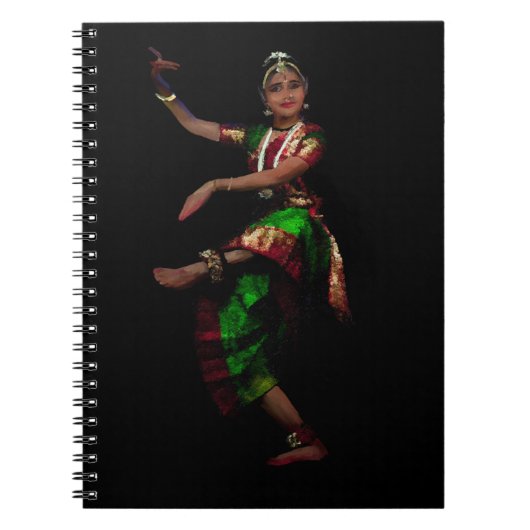 Bharathanatyam Tanz -130 Notizblock (Vorderseite)