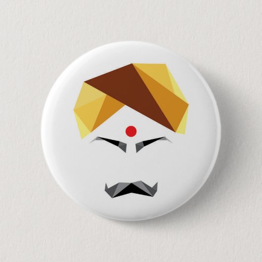 Bharathiyar abstrakte Tamil-Knopffarbe Button (Vorderseite)