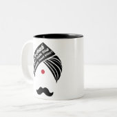 Bharathiyar veezhven endru ninaithayo Tamil-Zitat Zweifarbige Tasse (Vorderseite Links)