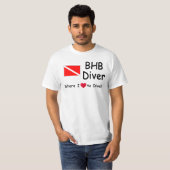 BHB Diver - Wo ich Liebe zum Tauchen! T-Shirt (Vorne ganz)