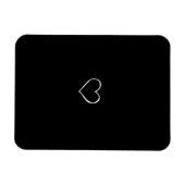 BHBL Schwarzer Hintergrund Weißer Liebe Magnet (Horizontal)