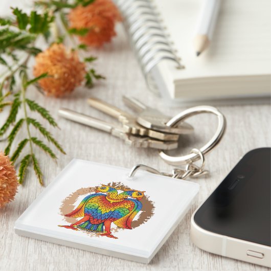 bherunda bird schlüsselanhänger (Vorderseite rechts)