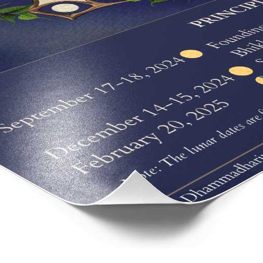 Bhikhunī Sangha Lunar Kalender 2024-2025 Fotodruck (Ecke)