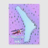 Bhimtal Lake Bhimtal India Reiseplakat. Magnetkarte (Vorderseite)