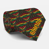 BHM100 Black History Month Centennial-Monogramm  Krawatte (Gerollt)