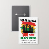 BHM 100 Years Celebrate Black History Month Button (Vorderseite/Rückseite)