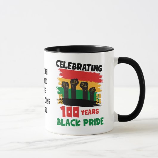 BHM 100 Years Souvenir Black History Month  Tasse (Rechts)
