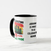 BHM 100 Years Souvenir Black History Month  Tasse (Vorderseite Links)