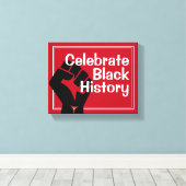 BHM Motivierend Red | FEIERSCHWARZE GESCHICHTE Leinwanddruck (Insitu (Holzboden))