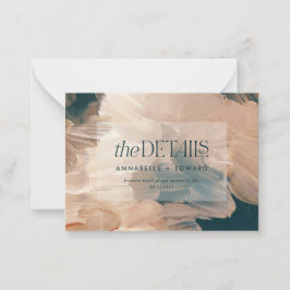 BHO malerische Terracotta Hochzeitsdetails Mitteilungskarte