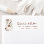 BHO Pampas Terracotta-Adressetikett (Insitu)