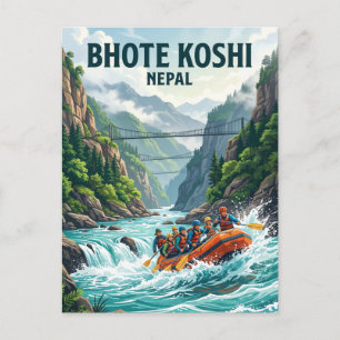Bhote Koshi Fluss Nepal Postkarte