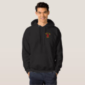 BHS-Crew - Schwarze Hoodie mit Wellendesign auf de (Vorne ganz)