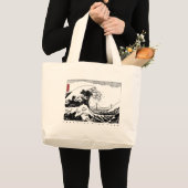 BHS Crew Tote Bag with Wave Design + Boat Logo Jumbo Stoffbeutel (Vorderseite (Produkt))