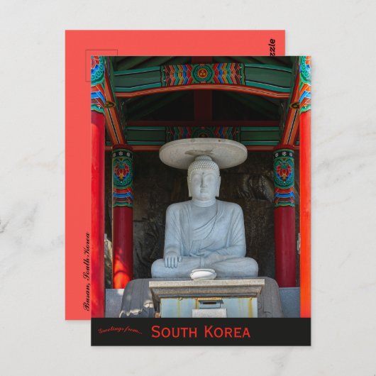 Bhudda-Statue in Busan, Südkorea Postkarte (Vorne/Hinten)