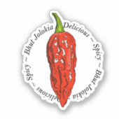 Bhut Jolokia chili pepper Aufkleber (Vorderseite)