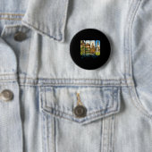 Bhutan Asien Reise Trip Brushstroke Souvenir Va Button (Beispiel)