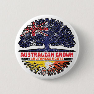 Bhutan Bhutanese Australian Australia Tree Roots Button