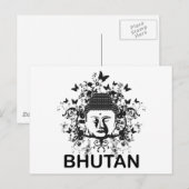 Bhutan Buddha Postkarte (Vorne/Hinten)