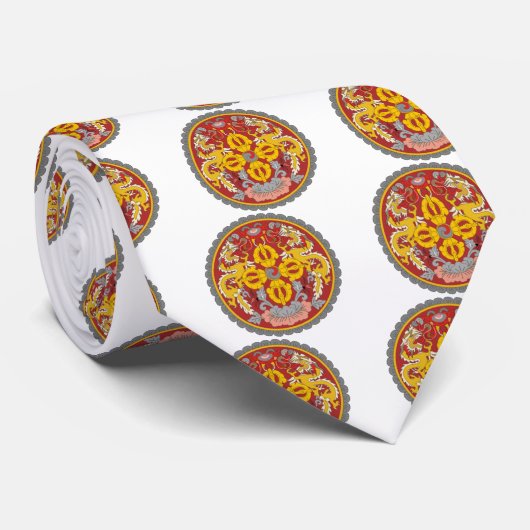 Bhutan-Emblem Krawatte (Gerollt)