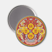 Bhutan-Emblem Magnet (Vorderseite/Rückseite)