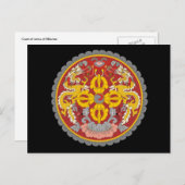 Bhutan-Emblem Postkarte (Vorne/Hinten)