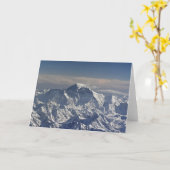 BHUTAN. Ewiger Schnee auf dem Everest Mountain, Karte (Gelbe Blume)
