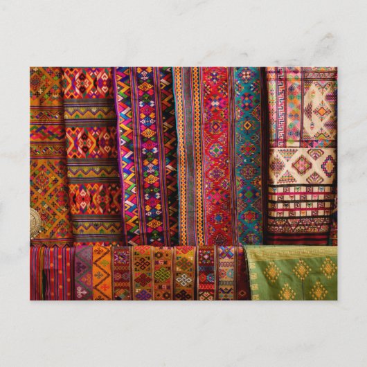 Bhutan fabrics for sale postkarte (Vorderseite)