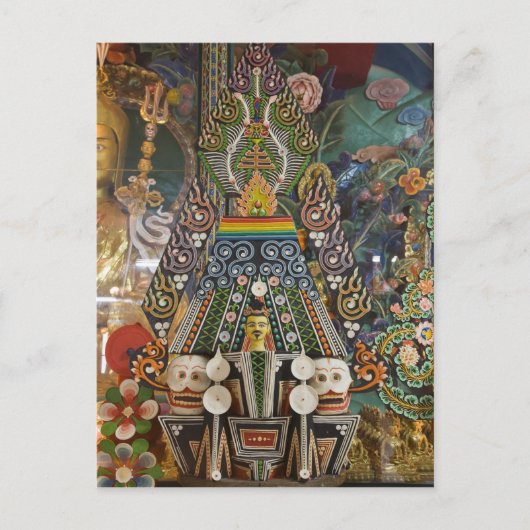 Bhutan. Festliche Kuchen von Mönchen schmücken die Postkarte (Vorderseite)