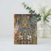 Bhutan. Festliche Kuchen von Mönchen schmücken die Postkarte (Stehend Vorderseite)