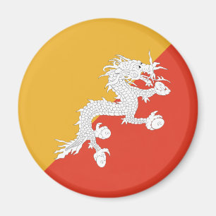 Bhutan Fischaugen-Flagge-Magnet Magnet