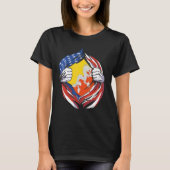 Bhutan Flag American Stolz auf meine bhutanische H T-Shirt (Vorderseite)