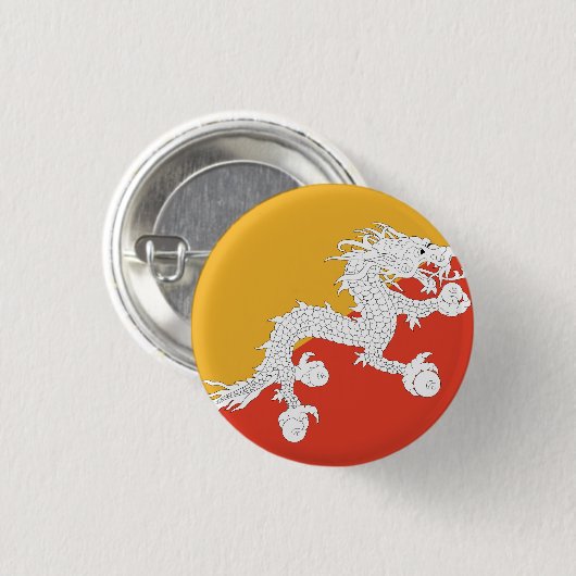 Bhutan Flag Button (Vorne & Hinten)