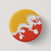 Bhutan Flag Button (Vorderseite)