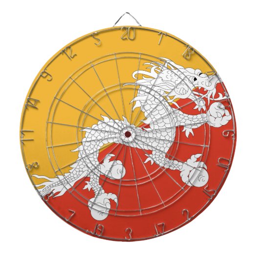 Bhutan Flag Dartscheibe (vorne)
