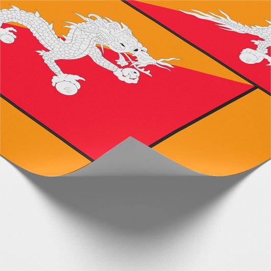 Bhutan Flag Design mit weißem Drachen Geschenkpapier