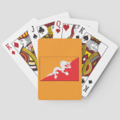 Bhutan Flag Design mit weißem Drachen Spielkarten (Rückseite)