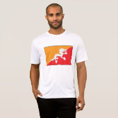Bhutan Flag Design mit weißem Drachen T-Shirt (Vorne ganz)