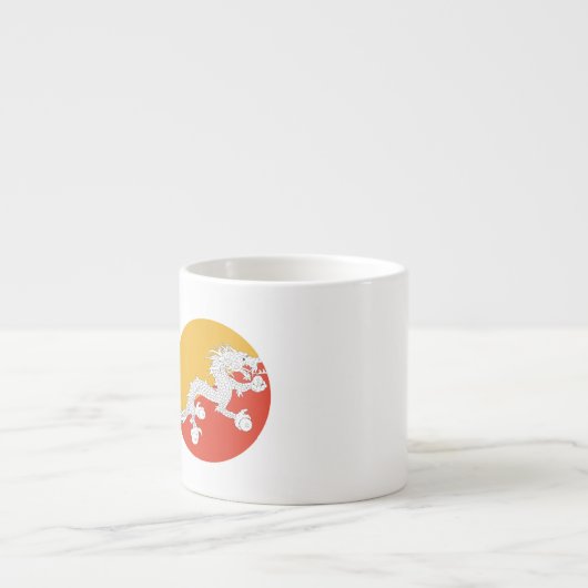 Bhutan Flag Espressotasse (Vorderseite)