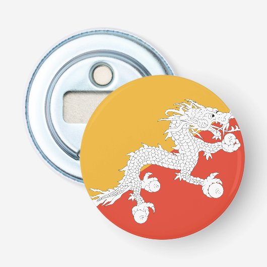 Bhutan Flag Flaschenöffner (Vorderseite)