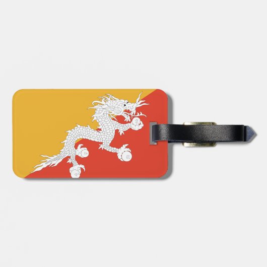 Bhutan Flag Gepäckanhänger (Rückseite horizontal)